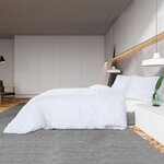 vidaXL Ensemble de housse de couette Blanc 200x200 cm Microfibre