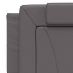vidaXL Cadre de lit avec tête de lit Gris 160x200 cm Similicuir