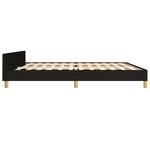 vidaXL Cadre de lit avec tête de lit Noir 200x200 cm Tissu