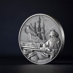 Pièce de monnaie en Argent 5 Dollars g 62.2 (2 oz) Millésime 2023 Captains of Fortune QUEEN ANNE S REVENGE