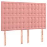 vidaXL Têtes de lit 4 Pièces Rose 72x5x78/88 cm Velours