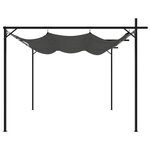 vidaXL Pergola avec toit rétractable anthracite 295x292x230 cm