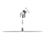 vidaXL Pomme de douche plongeante 2 Pièces Acier inoxydable 40x40 cm