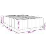 vidaXL Sommier à lattes de lit avec matelas Gris foncé 160x200cm Tissu