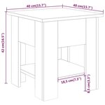 vidaXL Table basse Blanc 40x40x42 cm Bois d'ingénierie