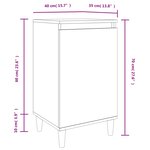 vidaXL Table de chevet gris béton 40x35x70 cm bois d'ingénierie