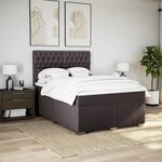 vidaXL Sommier à lattes de lit avec matelas Marron foncé 140x200 cm