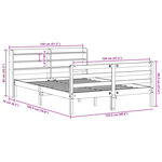 vidaXL Cadre de lit avec tête de lit blanc 120x190 cm bois pin massif