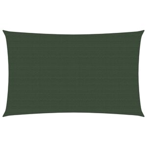 vidaXL Voile d'ombrage 160 g/m² Vert foncé 5x7 m PEHD