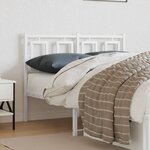 vidaXL Tête de lit métal blanc 120 cm