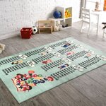 Tapis enfant Table de multiplication 100 x 160 cm - Vert