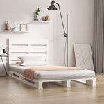 vidaXL Cadre de lit blanc 100x200 cm bois de pin massif