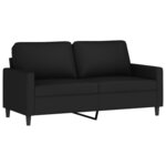 vidaXL Ensemble de canapés 3 Pièces avec coussins Noir Velours