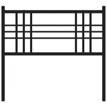 vidaXL Tête de lit métal noir 100 cm