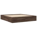 vidaXL Cadre de lit chêne marron 180x200 cm bois d'ingénierie