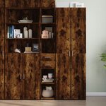 vidaXL Buffet haut chêne fumé 30x42 5x185 cm bois d'ingénierie