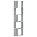 vidaXL Bibliothèque d'angle à 5 niveaux sonoma gris bois d'ingénierie