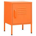 vidaXL Table de chevet Orange 35x35x51 cm Acier