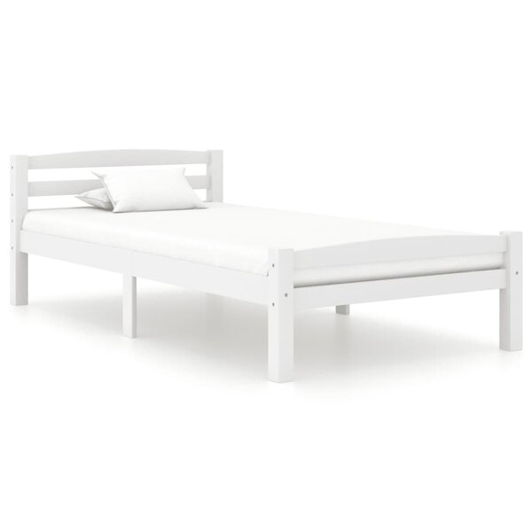 vidaXL Cadre de lit Blanc Bois de pin massif 100x200 cm