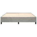 vidaXL Cadre de lit Gris clair 200x200 cm Velours