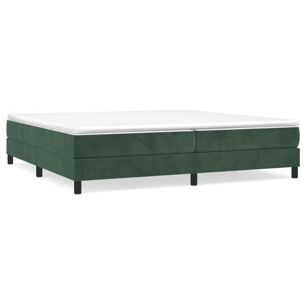 vidaXL Cadre de lit Vert foncé 200x200 cm Velours
