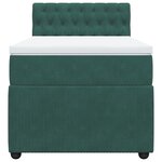 vidaXL Sommier à lattes de lit avec matelas Vert foncé 100x200 cm