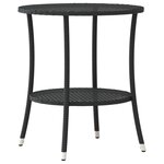 vidaXL Chaises inclinables de jardin lot de 2 et table résine tressée