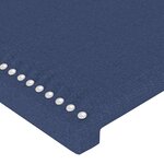 vidaXL Tête de lit à LED Bleu 83x16x118/128 cm Tissu