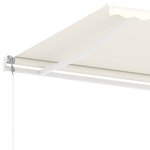 vidaXL Auvent automatique sur pied 600x350 cm Crème