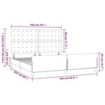 vidaXL Cadre de lit avec tête de lit Gris clair 160x200 cm Tissu