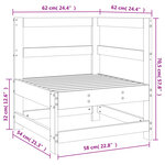 vidaXL Canapé d'angle de jardin bois de pin imprégné