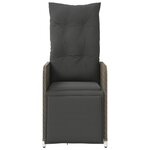 vidaXL Chaises inclinables de jardin lot de 2 et table résine tressée