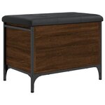 vidaXL Banc de rangement chêne marron 62x42x45 cm bois d'ingénierie