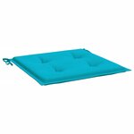 vidaXL Coussins de chaise de jardin lot de 6 turquoise 50x50x3cm tissu