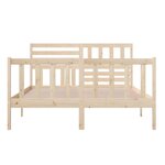 vidaXL Cadre de lit Bois massif 140x200 cm