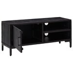 vidaXL Meuble TV Noir 90x30x40 cm Bois de pin massif