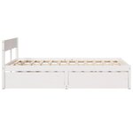 vidaXL Cadre de lit sans matelas blanc 140x190 cm bois de pin massif