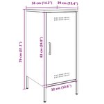 vidaXL Buffet anthracite 36x39x79 cm acier laminé à froid