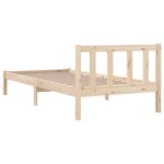vidaXL Cadre de lit bois de pin massif 75x190 cm petit simple