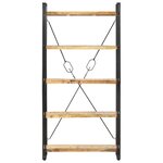 vidaXL Bibliothèque 5 niveaux 90x30x180 cm Bois solide de manguier
