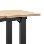 vidaXL Table basse cadre en O 110x40x45 cm bois de pin massif et fonte