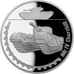 Pièce de monnaie en argent 1 dollar g 31.1 (1 oz) millésime 2023 armored vehicles mk iv churchill