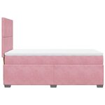 vidaXL Sommier à lattes de lit avec matelas Rose 90x190 cm Velours
