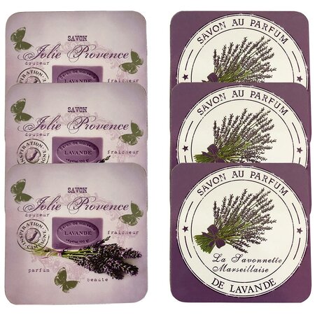 6 sous verres Provence