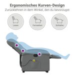 vidaXL Fauteuil de massage inclinable Gris foncé Tissu