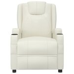 vidaXL Fauteuil Blanc crème Similicuir