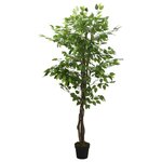 vidaXL Ficus artificiel 630 feuilles 120 cm vert