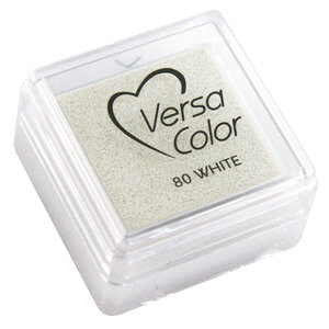 Tampon encreur "Versacolor"  blanc  2 5x2 5 cm