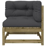 vidaXL Canapé de jardin avec coussins 2 places bois de pin imprégné