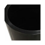 Grand vase rond et haut en zinc noir